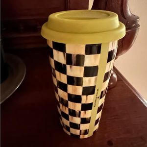 Mackenzie-Childs courtly check travel cup